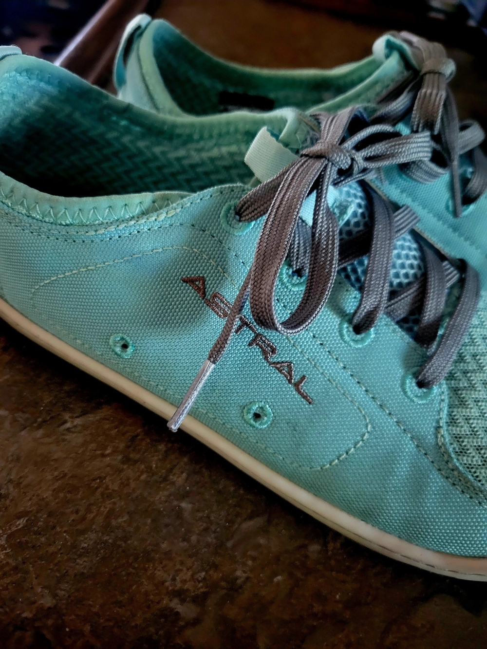 Astral Loyak Women's Teal Lace-Up Casual Sneakers with Gray Laces - Picture 7 of 11